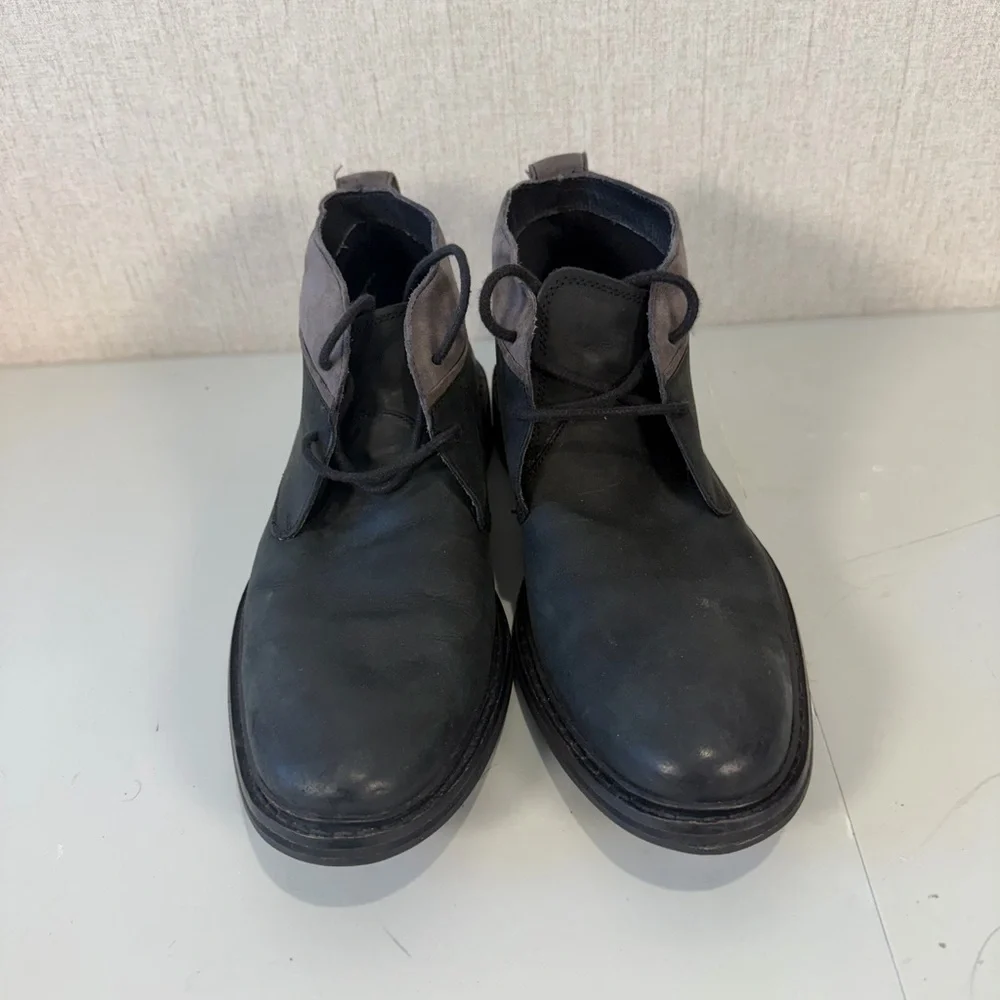 Cole Haan Men's Chukka Ankle Boots C20917 Gray‎ Black Leather  Size 7.5M